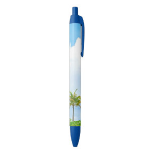 Stylo Bleu Modèle de nature tendance Palmiers Ciel bleu Nuage