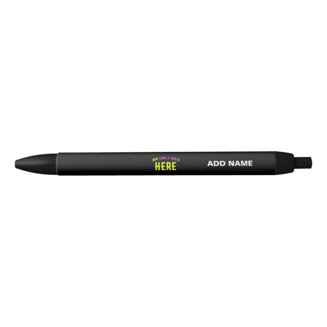 STYLO BLEU MODERNE ET MODERNE PERSONNALISABLE NOIR VÉRIFIÉ (Devant)