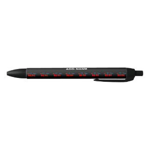 STYLO BLEU MODERNE ET MODERNE PERSONNALISABLE NOIR VÉRIFIÉ