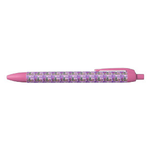 Stylo Bleu Motif de logo de suricate rose,