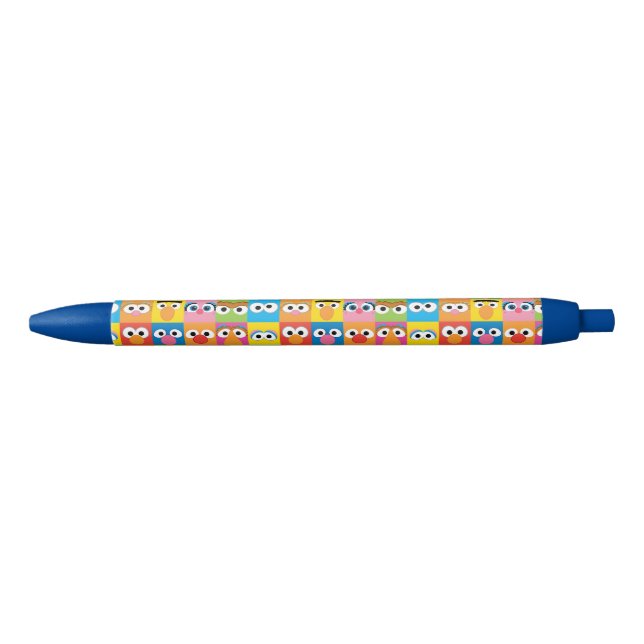 Stylo Bleu Motif des yeux de caractère de rue Sésame (Devant)