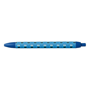 Stylo Bleu Motif du Monstre Cookie Souriant