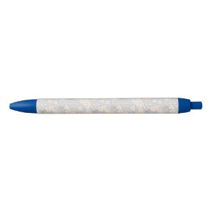 Stylo Bleu Motif fleur de myosotis