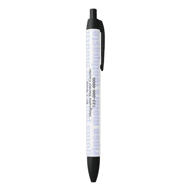 Stylo Bleu Mots dentaires généraux (Bas (Vertical))