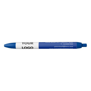 Stylo Bleu Nom du logo de l'entreprise personnalisé Info Styl
