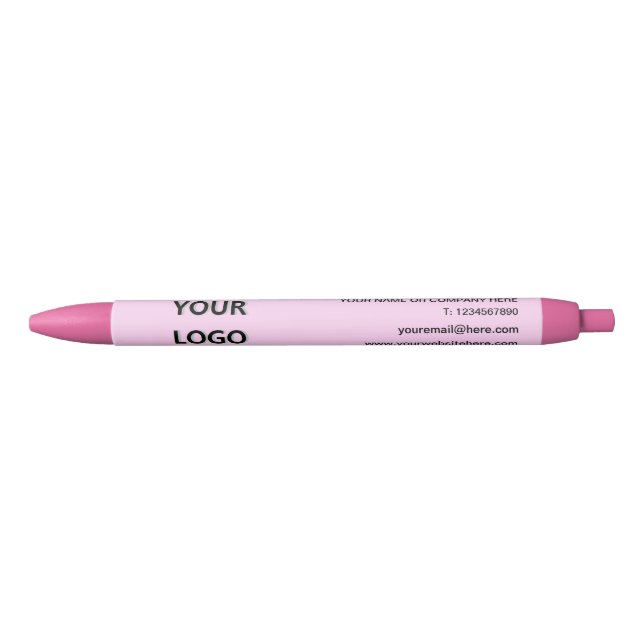 Stylo Bleu Nom du logo de l'entreprise personnalisée Info tex (Devant)