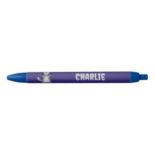 Stylo Bleu Nom personnalisé déplaisant Halloween Wolf