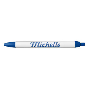 Stylo bleu nom personnalisé pour bureau et école