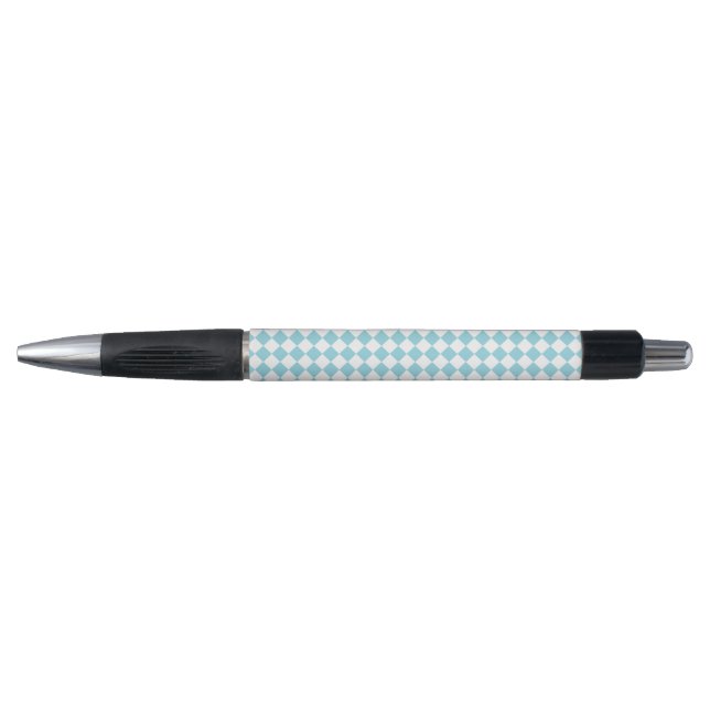 Stylo Bleu oeuf de Robin et motif chevron blanc Emmy (Devant)