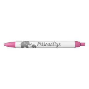 Stylo Bleu Partie de baby shower grise mignonne personnalisé