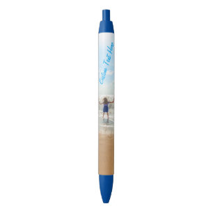 Stylo Bleu Personnaliser votre stylet photo avec du texte