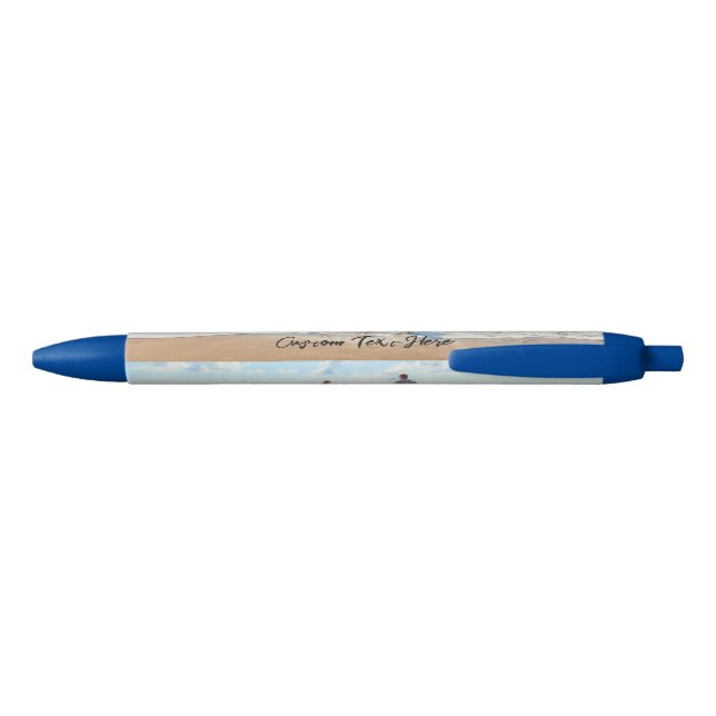 Stylo Bleu Personnaliser votre stylet photo avec nom de texte (Dos)