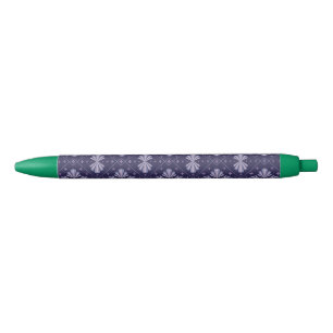 Stylo Bleu Pétales de fleurs géométriques motif répétitif abs