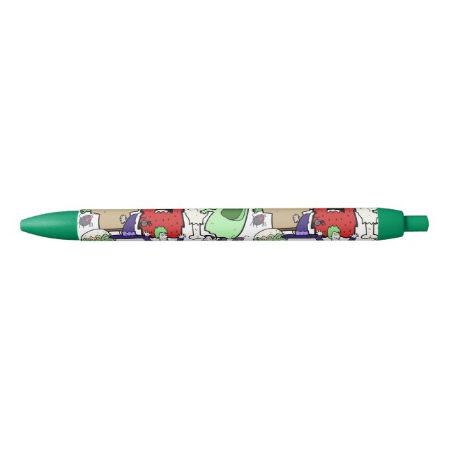 Stylo Bleu Playful hand drawn cute Ghost Fun art cartoon (Devant)