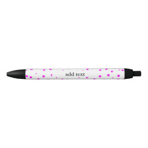 Stylo Bleu Pois roses chauds (Ajouter la 2e couleur)