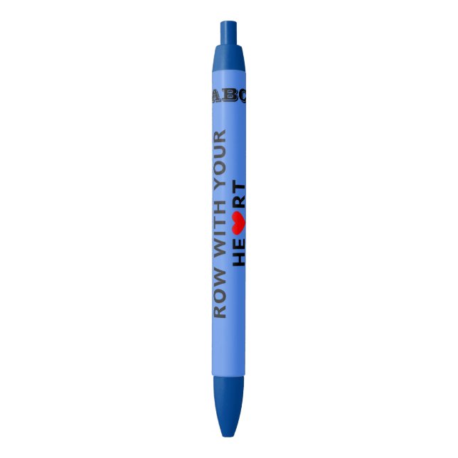 Stylo Bleu Rangez avec votre coeur initiales personnalisées (devant Vertical)