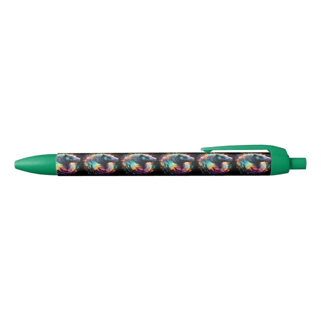 Stylo Bleu Reflets Abstraits : Hippo Colour Splash, (Haut)