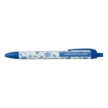 Retour à l'école aquarelle bleu floral 