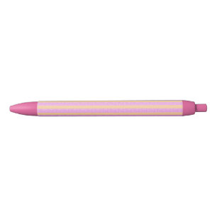 Stylo Bleu Rose Géométrique