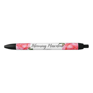 Stylo Bleu Shabby Chic Aquarelle rose Roses Design Floral