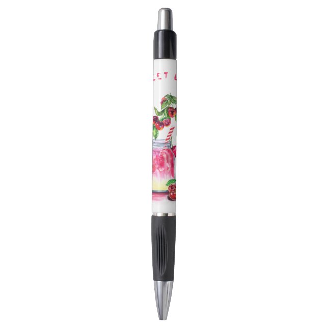 Stylo Boisson de cerise frais - Texte personnalisé (Devant (Vertical))