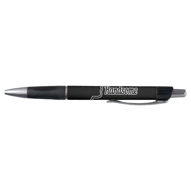 Stylo Bonjour belle typographie et contour du profil fac (Bas)