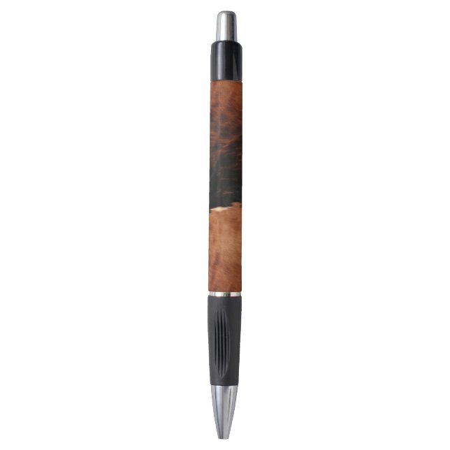 Stylo Brown Noir Noir Faux Cowhide (Devant (Vertical))