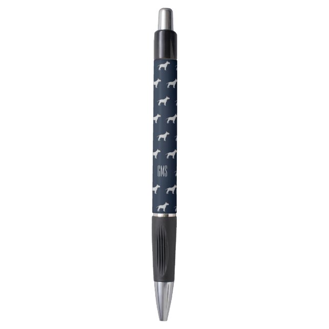 Stylo Bull Terrier Chiens Motif Monogrammé (Devant (Vertical))
