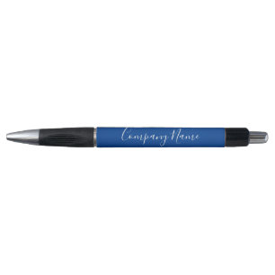 Stylo Business Deep Blue et White Script Nom de l'entrep