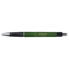 Stylo Cabinet de droit Colonnes de justice Or Vert
