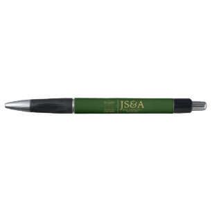 Stylo Cabinet de droit Colonnes de Justice Or Vert