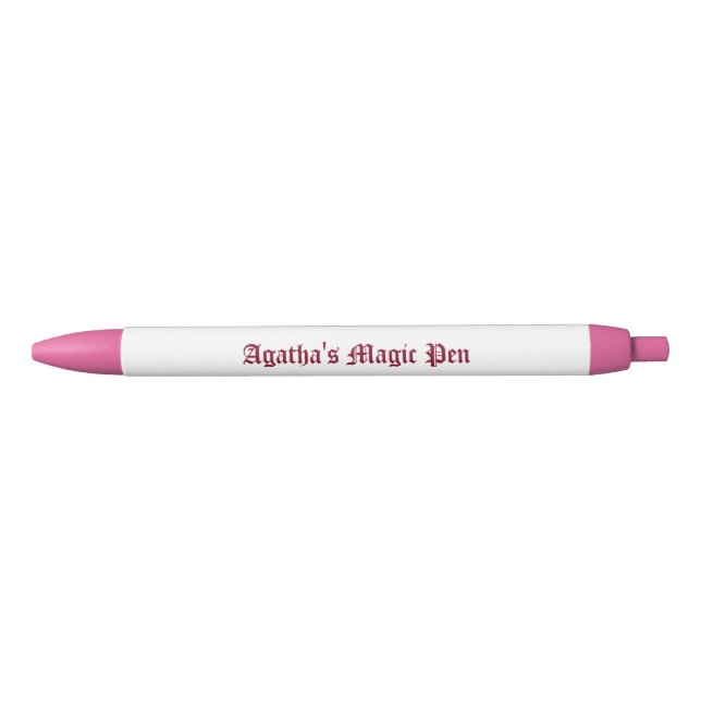 Stylo cadeau de l'auteur, personnalisable, rose, (Devant)