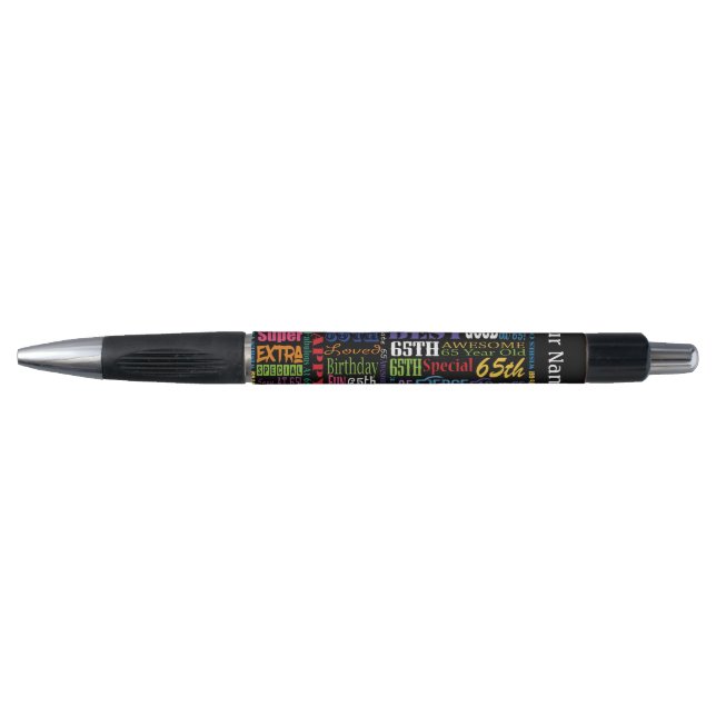 Stylo Cadeaux personnalisés pour la fête du 65e annivers (Devant)
