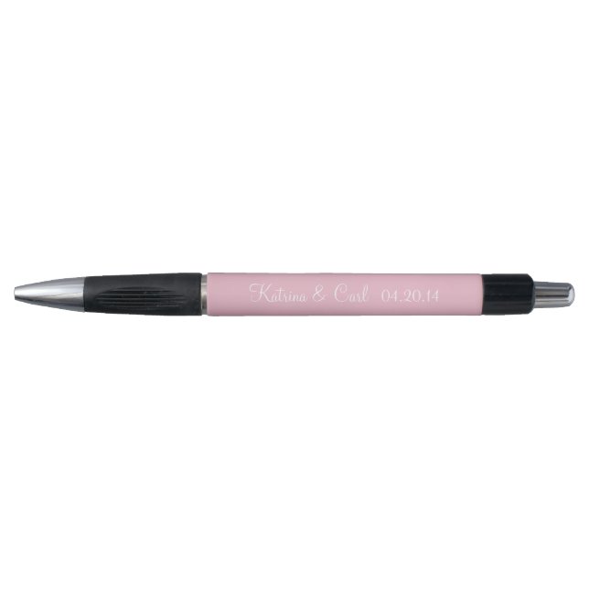 Stylo Cameo Rose Personnalisé Mariage Faveurs (Devant)