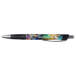 Stylo "Canard cosmique : un voyage dynamique à travers l
