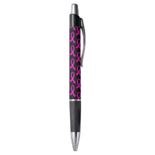 Stylo Cancer du sein Motif à ruban rose chaud