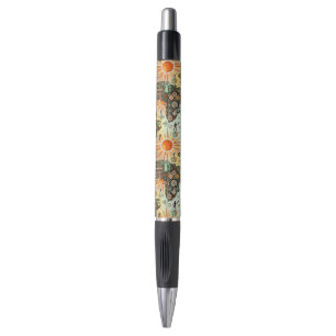 Stylo Carte d'Afrique motif décoratif éléments tribaux