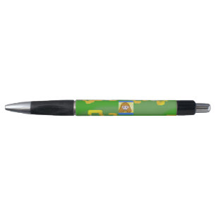 Stylo Carton mignon Jaune Carré Vert