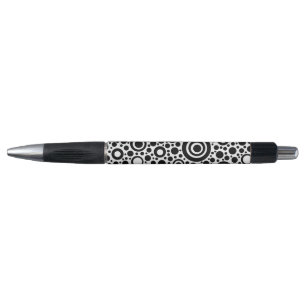 Stylo Cercle & Dots motif noir + votre backgr. & idées
