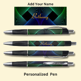 Stylo Changer le nom de la flèche bleue verte géométriqu