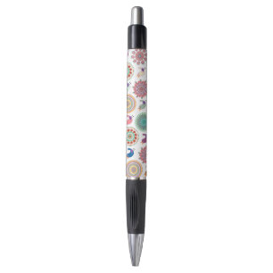 Stylo Chanter Bird et Mandala Folk Art Motif