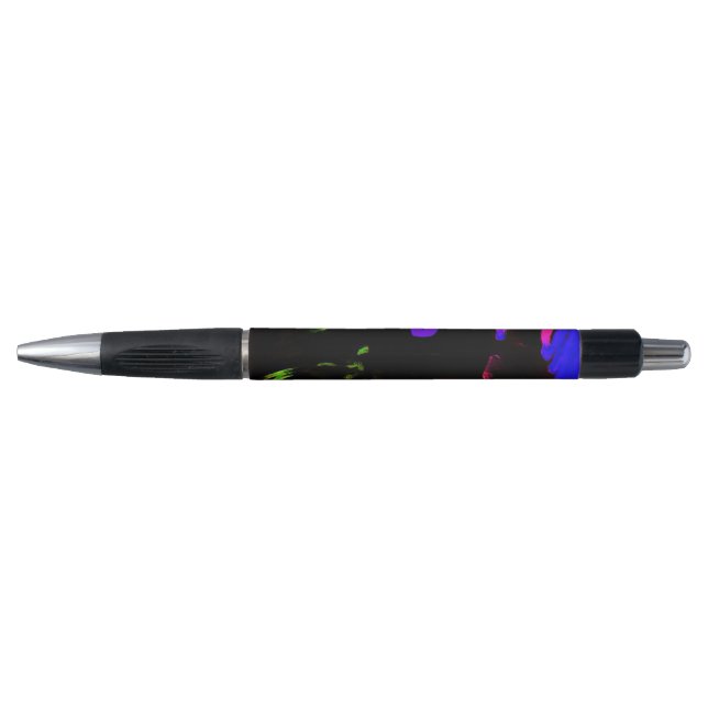 Stylo Chat noir néon avec yeux brillants (Devant)