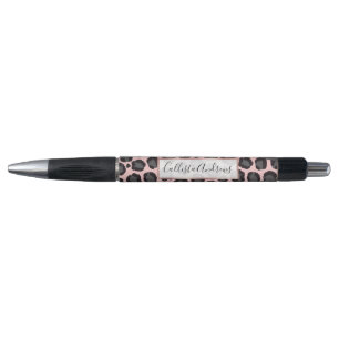Stylo Cheetah Léopard rose Fille Chic
