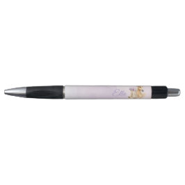 Stylo Cheval floral violet pour filles