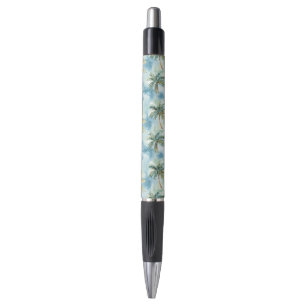 Stylo Cieux bleus île tropicale palmiers  