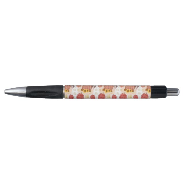 Stylo Citrouilles de la récolte d'automne (Devant)