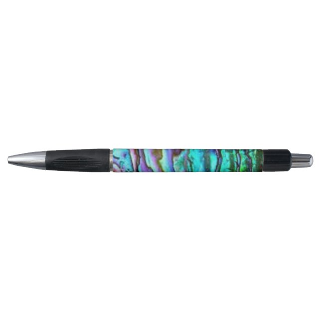 Stylo Clair bleu vert Paua Abalone Shell Pen (Devant)