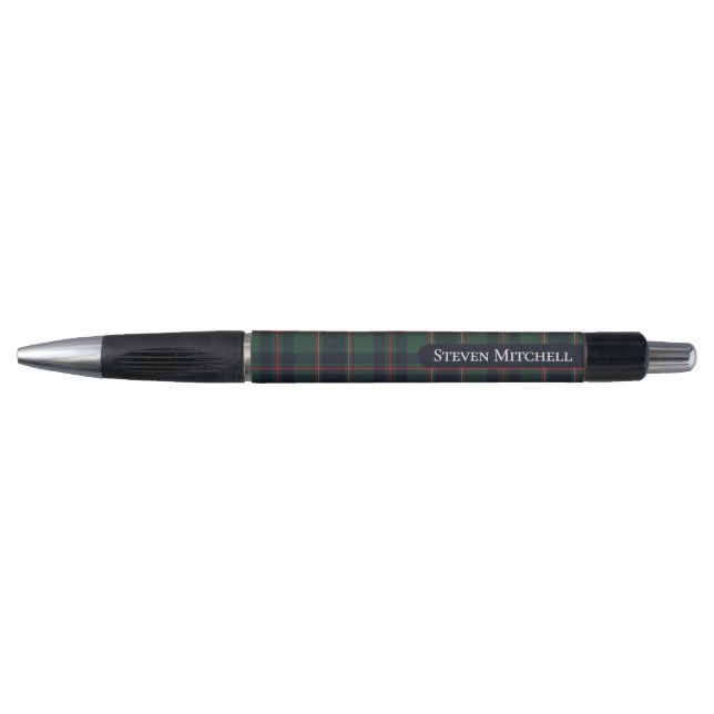 Stylo Classic Dark Blue Red Green Plaid Pattern (Devant)
