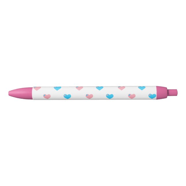 Stylo Coeur de la fierté trans (Devant)
