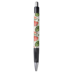 Stylo Cœurs de pastèque rouge-vert